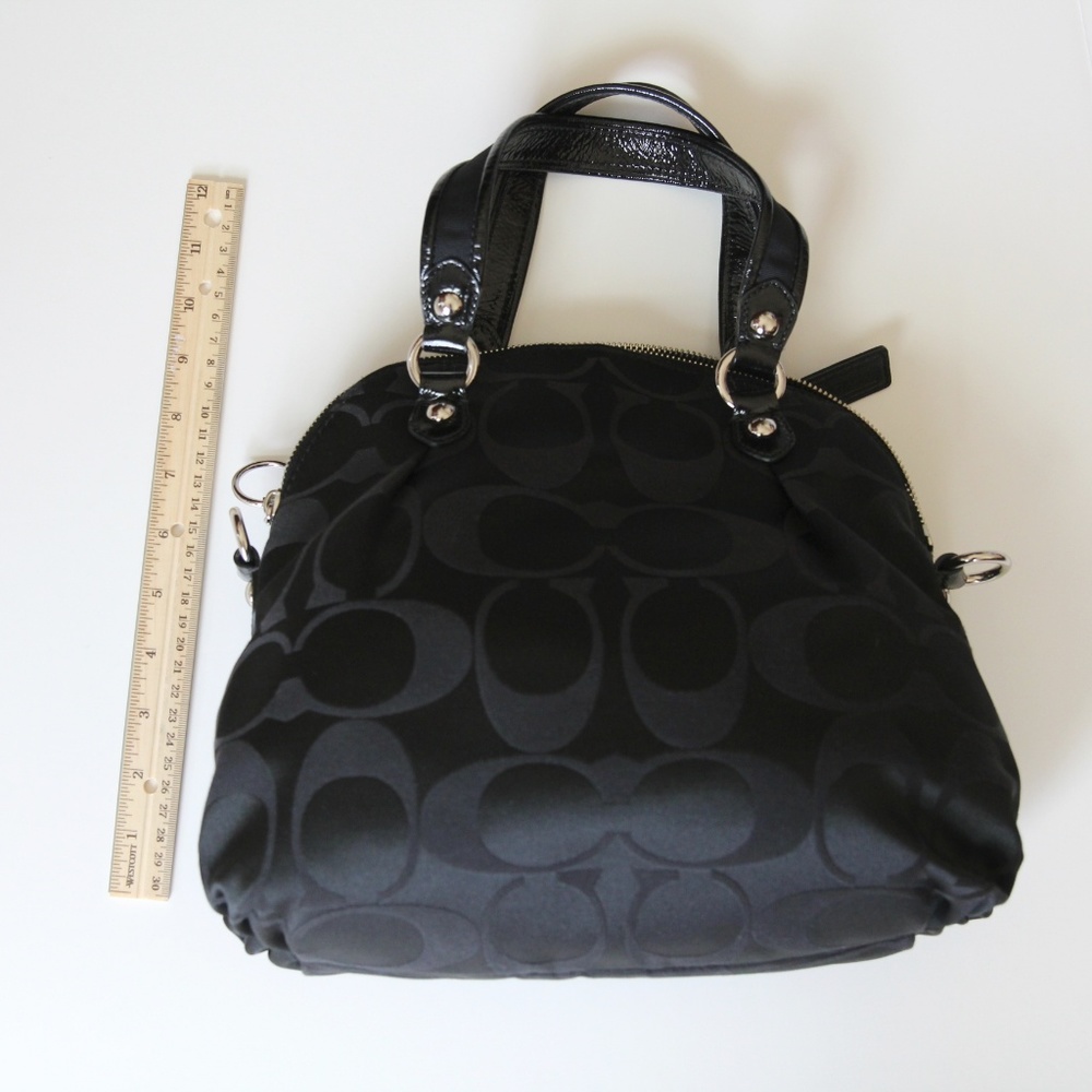 Coach Black Print Handbag w/ Printed Logos - Picture 8 of 9